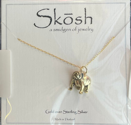 Gold Skosh Bulldog Necklace