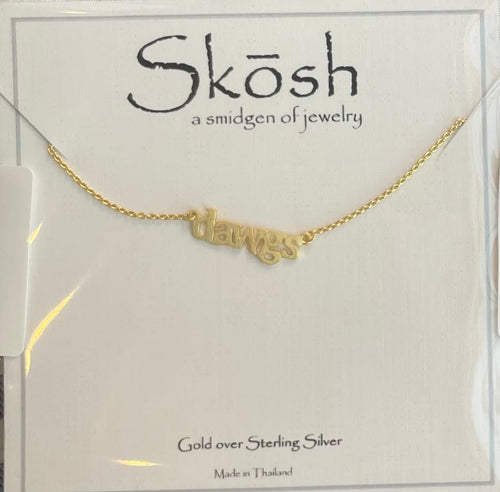 Gold Skosh Dawgs Necklace
