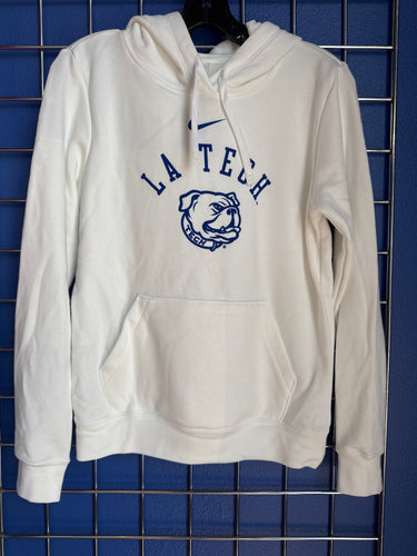 La Tech Womans White Fleece Hoodie