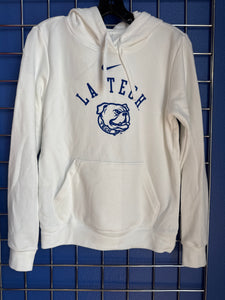 La Tech Womans White Fleece Hoodie