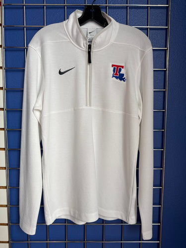 La Tech White Dri-Fit 1/4 Zip