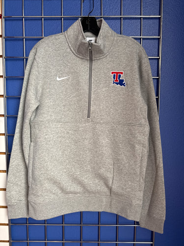 La Tech Mens Gray Essential 1/4 Zip