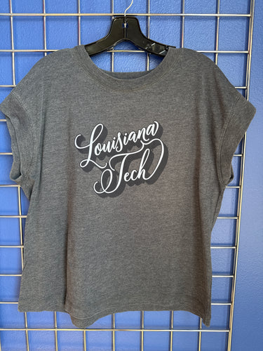 La Tech Women's Relaxed Vintage Navy T-shirt