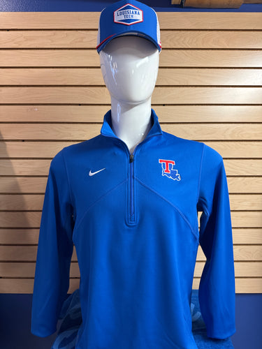 La Tech Royal Nike Training 1/4 Zip