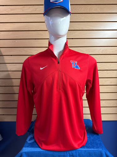 La Tech Red Nike Training 1/4 Zip