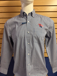 La Tech Mens Gingham Dress Shirt