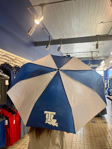 LaTech Royal and White compact Umbrellas