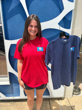 La Tech Red Rustic Flag Tee
