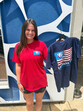 La Tech Red Rustic Flag Tee