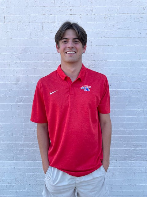 La Tech Mens Nike Red Heather Polo