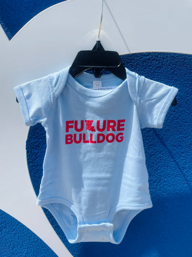 Blue Future Bulldog Onesie