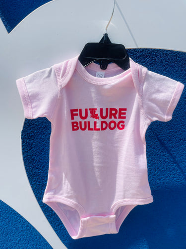 Pink Future Bulldog Onesie