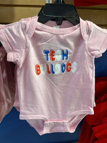 La Tech Bulldogs Pink Onesie