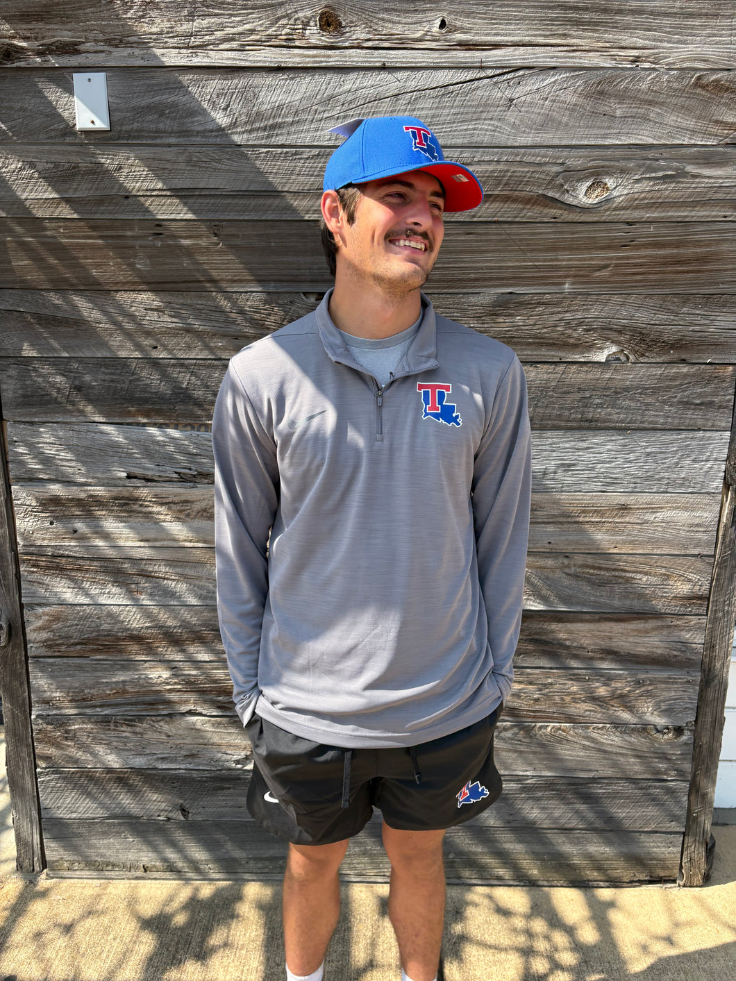 La Tech Mens Intensity Gun Smoke 1/4 Zip