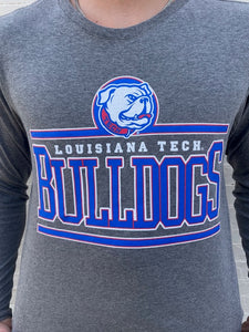 La Tech Bulldogs Gray L/S Tee