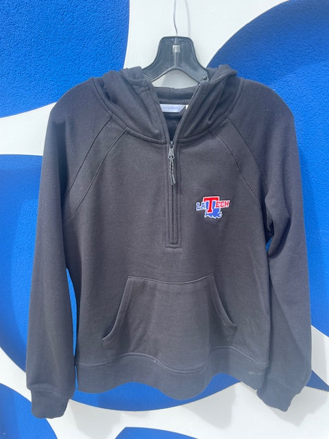 La Tech Black Asana Half Zip