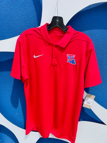 La Tech Mens Red Victory Polo