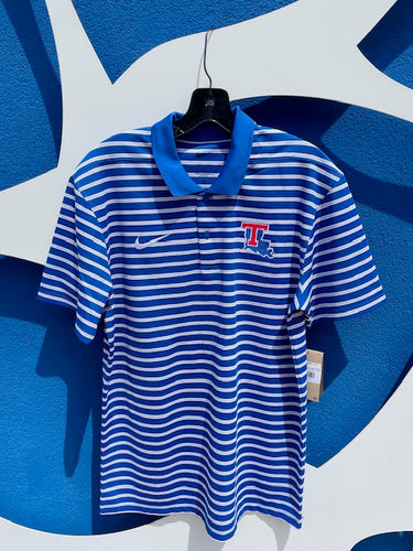 La Tech Mens Royal Loyal Stripe Polo