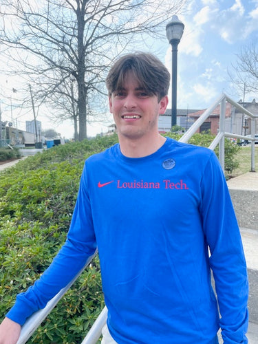 LA Tech Royal Blue Cotton/Dri-Fit Tee