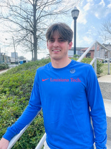 LA Tech Royal Blue Cotton/Dri-Fit Tee