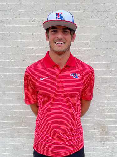 La Tech Red Stadium Stripe Polo