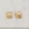 Gold Bulldog Earrings