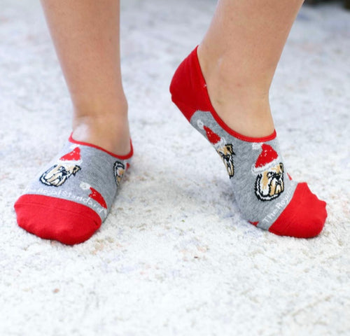 LA Tech Santa No Show Socks